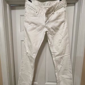 White Express brand jeans with white stone detail